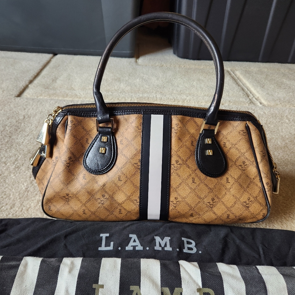 L.A.M.B. Brown and Black Handbag